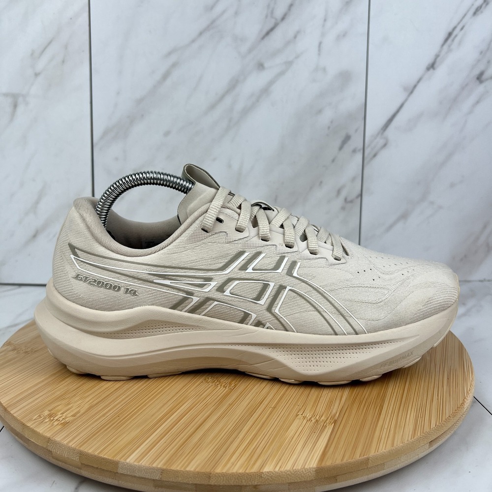 Asics GT-2000 14 Womens Size 9.5 Oatmeal White Athletic Running Shoes 1012B843